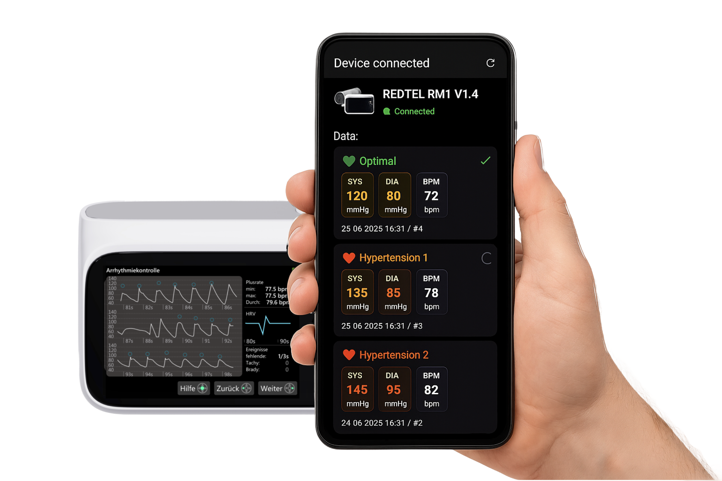 BPER System Gerät mit Echtzeit-Blutdruckanzeige